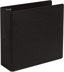 Cardinal - 4" Sheet Capacity, 8-1/2 x 11", Non-View Ring Binder - Vinyl, Black - All Tool & Supply