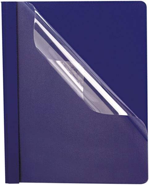 OXFORD - 8-1/2" Long x 11" Wide 3 Fasteners Report Cover - Blue - All Tool & Supply