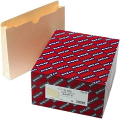 Samsill - 8-1/2 x 11", Letter Size, Manila, File Jacket/Sleeve/Wallet with Expanding Jacket - 11 Point Stock, Straight Tab Cut Location - All Tool & Supply