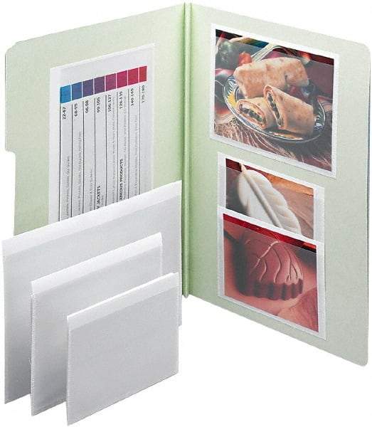 Samsill - 5-5/16x3-5/8", Card, Clear, Label Holder Binder - 11 Point Stock - All Tool & Supply