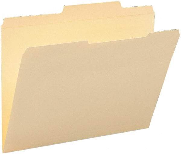 Samsill - 8-1/2 x 11", Letter Size, Manila, File Folders with Top Tab - 11 Point Stock, 2/5 Tab Cut Location - All Tool & Supply