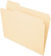 Pendaflex - 8-1/2 x 11", Letter Size, Manila, File Folders with Top Tab - 11 Point Stock, 1/3 Tab Cut Location - All Tool & Supply