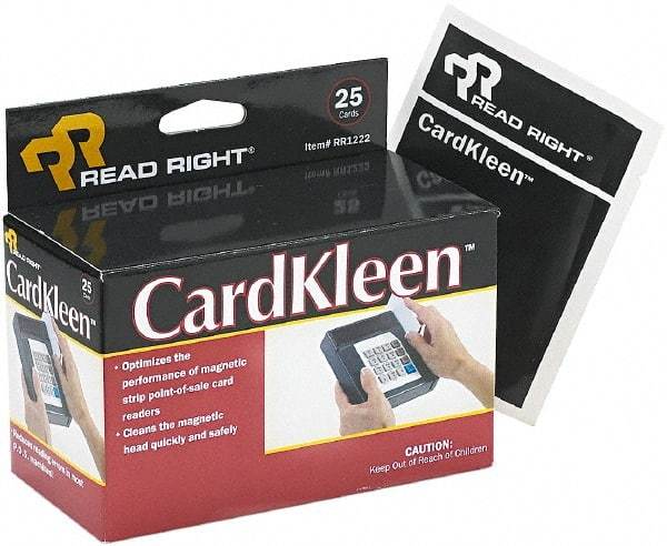 READ RIGHT - Cleaning Cards - Use with Access Control, ID Cards, Credit Card Readers - All Tool & Supply