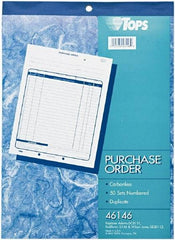 TOPS - 50 Sheet, 8-3/8 x 10-3/16", Purchase Order Book - White - All Tool & Supply