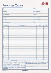 TOPS - 50 Sheet, 5-9/16 x 7-15/16", Purchase Order Book - White - All Tool & Supply