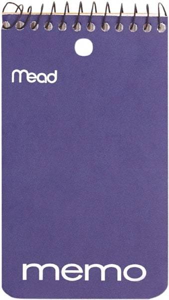 Mead - 60 Sheet, 3 x 5", College Memo Book (Top Bound) - Assorted Colors - All Tool & Supply