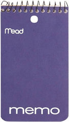 Mead - 60 Sheet, 3 x 5", College Memo Book (Top Bound) - Assorted Colors - All Tool & Supply