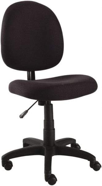 ALERA - 18-1/8" High Pneumatic Height Adjustable Chair - 18" Wide x 19" Deep, 100% Acrylic Seat, Black - All Tool & Supply