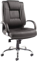 ALERA - 31" High Big & Tall/Petite/24-7 Chair - 22" Wide x 21" Deep, Soft Leather Seat, Black - All Tool & Supply