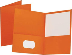 OXFORD - 8-1/2 x 11", Letter Size, Assorted Colors, Pocket Folders - 11 Point Stock - All Tool & Supply