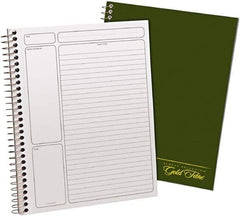 AMPAD - 84 Sheet, 9-1/2 x 7-1/4", Planner Spiral Bound Notebook - Green - All Tool & Supply