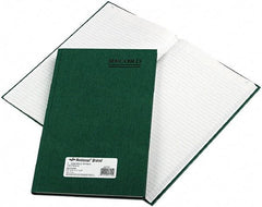 National Brand - 150 Sheet, 12-1/4 x 7-1/4", Record Rule Record/Account Book - Green - All Tool & Supply