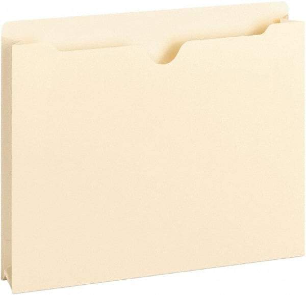 Samsill - 8-1/2 x 11", Letter Size, Manila, File Jacket/Sleeve/Wallet with Expanding Jacket - 11 Point Stock, Straight Tab Cut Location - All Tool & Supply