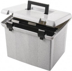 Pendaflex - 1 Compartment, 13 Inch Wide x 14 Inch Deep x 10 Inch High, Portable File Box - Plastic, Granite - All Tool & Supply