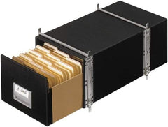 BANKERS BOX - 1 Compartment, 12 Inch Wide x 24 Inch Deep x 10 Inch High, File Storage Box - Steel Frame, Black - All Tool & Supply