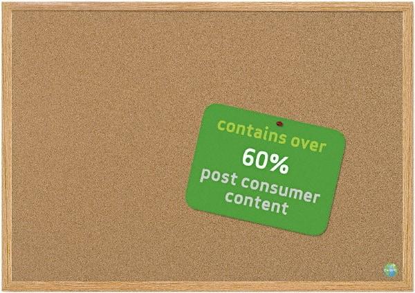 MasterVision - 72" Wide x 48" High Open Cork Bulletin Board - Natural (Color) - All Tool & Supply