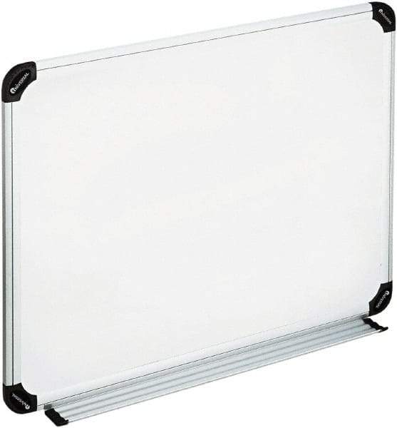 UNIVERSAL - 18" High x 24" Wide Erasable Melamine Marker Boards - Aluminum/Plastic Frame, 25.8" Deep, Includes Accessory Tray/Rail & Mounting Kit - All Tool & Supply