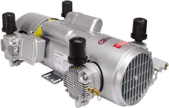 Gast - 2 hp, 11 CFM, 100 Max psi Piston Compressor Pump - 220 to 440/380 to 440 & 230/460 Volt, 21.58" Long x 12.36" Wide x 8.35" High - All Tool & Supply