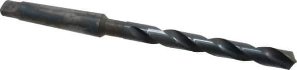 Cleveland - 17/32", 2MT 118° Point High Speed Steel Taper Shank Drill Bit - Oxide Finish, 4-5/8" Flute Length, 8-1/2" OAL, Spiral Flute, Series 2410 - All Tool & Supply