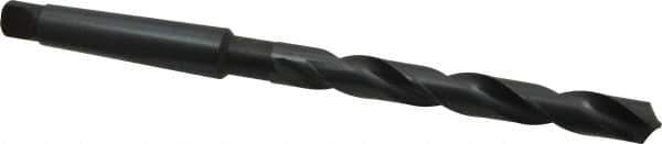 Cleveland - 37/64", 2MT 118° Point High Speed Steel Taper Shank Drill Bit - Oxide Finish, 4-7/8" Flute Length, 8-3/4" OAL, Spiral Flute, Series 2410 - All Tool & Supply