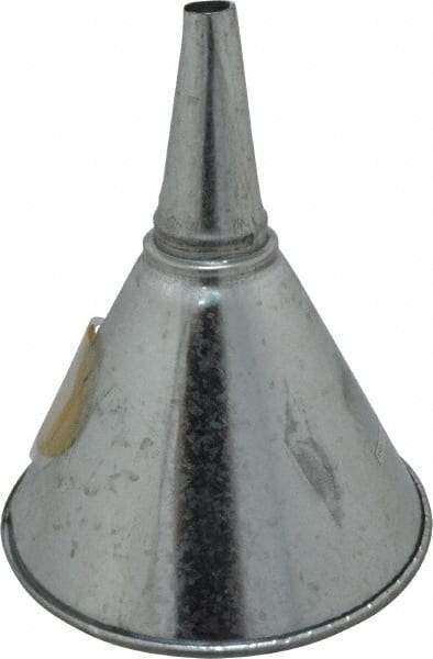 Plews - 1 Qt Capacity Steel Funnel - 6" Mouth OD, 3/4" Tip OD, Straight Spout - All Tool & Supply