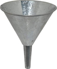 Plews - 10 oz Capacity Steel Funnel - 4-1/2" Mouth OD, 1/2" Tip OD, Straight Spout - All Tool & Supply