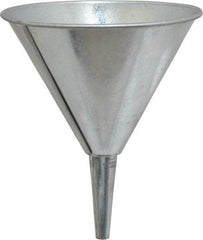 Plews - 24 oz Capacity Steel Funnel - 5-3/4" Mouth OD, 1/2" Tip OD, Straight Spout - All Tool & Supply