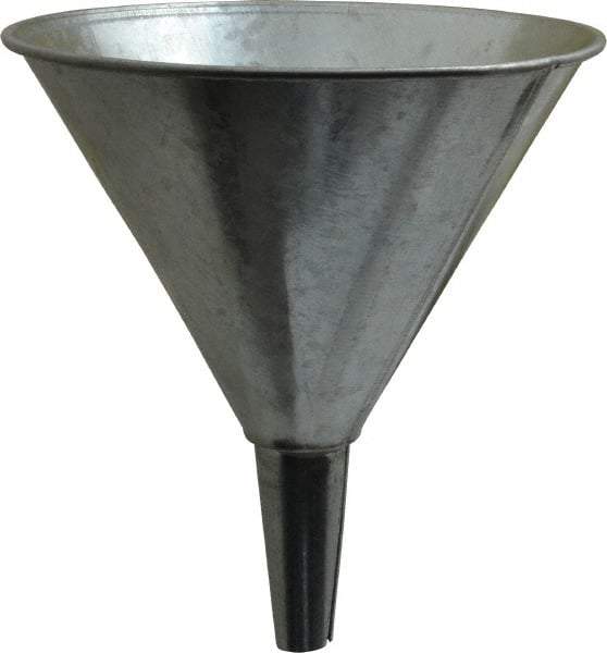 Plews - 32 oz Capacity Steel Funnel - 6-1/2" Mouth OD, 3/4" Tip OD, Straight Spout - All Tool & Supply