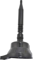 PRO-LUBE - Plastic Funnel - 6" Mouth OD, 3/4" Tip OD, 12" Flexible Spout, Black - All Tool & Supply