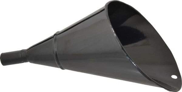 Value Collection - 2 Qt Capacity Steel Funnel - 1" Tip OD, 4" Straight Spout, Black - All Tool & Supply