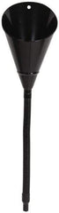 Value Collection - 2 Qt Capacity Steel Funnel - 1/2" Tip OD, 17" Flexible Spout, Black - All Tool & Supply