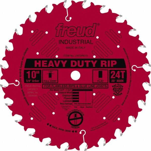 Freud - 10" Diam, 5/8" Arbor Hole Diam, 24 Tooth Wet & Dry Cut Saw Blade - Carbide-Tipped, Standard Round Arbor - All Tool & Supply