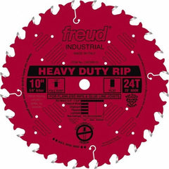 Freud - 10" Diam, 5/8" Arbor Hole Diam, 24 Tooth Wet & Dry Cut Saw Blade - Carbide-Tipped, Standard Round Arbor - All Tool & Supply