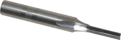 Onsrud - 1/8" Diam, 1/4" Shank Diam, 1/2" Length of Cut, 1 Flute Single Edge Straight Router Bit - 2" Overall Length, Left Hand Cut, Solid Carbide - All Tool & Supply