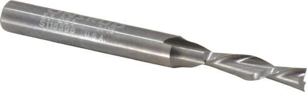 Onsrud - 3/16" Cutting Diam x 3/4" Length of Cut, 2 Flute, Downcut Spiral Router Bit - Uncoated, Right Hand Cut, Solid Carbide, 2-1/2" OAL x 1/4" Shank Diam, Double Edge, 30° Helix Angle - All Tool & Supply