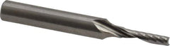 Onsrud - 1/8" Cutting Diam x 1/2" Length of Cut, 1 Flute, Upcut Spiral Router Bit - Uncoated, Right Hand Cut, Solid Carbide, 2" OAL x 1/4" Shank Diam, Single Edge, 21° Helix Angle - All Tool & Supply