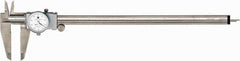 TESA Brown & Sharpe - 0" to 12" Range, 0.001" Graduation, 0.1" per Revolution, Dial Caliper - White Face, 2.5" Jaw Length - All Tool & Supply