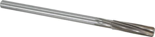 Cleveland - 7/16" High Speed Steel 6 Flute Chucking Reamer - Spiral Flute, Straight Shank, 1-3/4" Flute Length, 7" OAL - All Tool & Supply