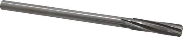 Cleveland - 1/2" High Speed Steel 6 Flute Chucking Reamer - Spiral Flute, Straight Shank, 2" Flute Length, 8" OAL - All Tool & Supply