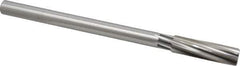 Cleveland - 21/32" High Speed Steel 8 Flute Chucking Reamer - Spiral Flute, Straight Shank, 2-1/4" Flute Length, 9" OAL - All Tool & Supply