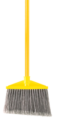 Angle Broom with 10.5" Sweep Area -1" Dia (2.5 cm) Vinyl Coated Metal Handle - All Tool & Supply