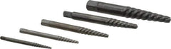 Cleveland - 5 Piece Spiral Flute Screw Extractor Set - Screw Range 3/16 to 3/4" - All Tool & Supply