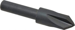 Cleveland - 3/8" Head Diam, 1/4" Shank Diam, 4 Flute 82° High Speed Steel Countersink - Oxide Finish, 1.656" OAL, Single End, Straight Shank, Right Hand Cut - All Tool & Supply