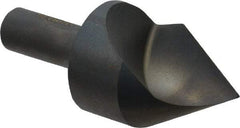 Cleveland - 1-1/4" Head Diam, 1/2" Shank Diam, 1 Flute 60° High Speed Steel Countersink - Oxide Finish, 2-3/4" OAL, Single End, Straight Shank, Right Hand Cut - All Tool & Supply