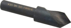 Cleveland - 3/8" Head Diam, 1/4" Shank Diam, 1 Flute 82° High Speed Steel Countersink - Oxide Finish, 1-21/32" OAL, Single End, Straight Shank, Right Hand Cut - All Tool & Supply