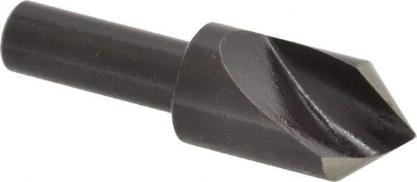 Cleveland - 5/8" Head Diam, 3/8" Shank Diam, 1 Flute 82° High Speed Steel Countersink - Oxide Finish, 2-3/32" OAL, Single End, Straight Shank, Right Hand Cut - All Tool & Supply