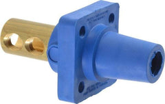 Leviton - 3R NEMA Rated, 600 Volt, 400 Amp, 1/0 to 4/0 AWG, Female, Double Set Screw, Panel Receptacle - 4-1/2 Inch Long, Blue - All Tool & Supply