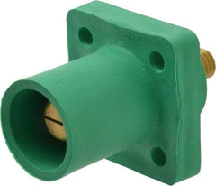 Leviton - 3R NEMA Rated, 600 Volt, 400 Amp, 2 to 4/0 AWG, Male, Threaded Stud, Panel Receptacle - 2.72 Inch Long, Green - All Tool & Supply