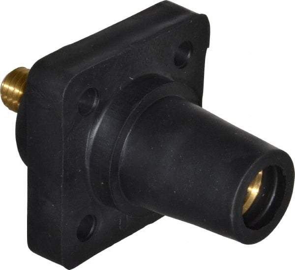 Leviton - 3R NEMA Rated, 600 Volt, 400 Amp, 2 to 4/0 AWG, Female, Threaded Stud, Panel Receptacle - 3.56 Inch Long, Black - All Tool & Supply