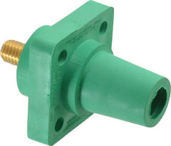 Leviton - 3R NEMA Rated, 600 Volt, 400 Amp, 2 to 4/0 AWG, Female, Threaded Stud, Panel Receptacle - 3.56 Inch Long, Green - All Tool & Supply